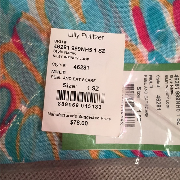 NWT Lilly Pulitzer Riley Infinity Loop Scarf - Picture 3 of 3